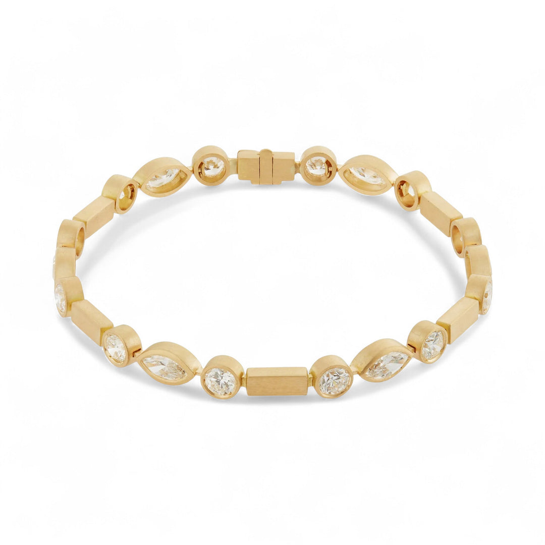 Diamond Navette Stream Bracelet Y - D - Cascade - Ileana Makri