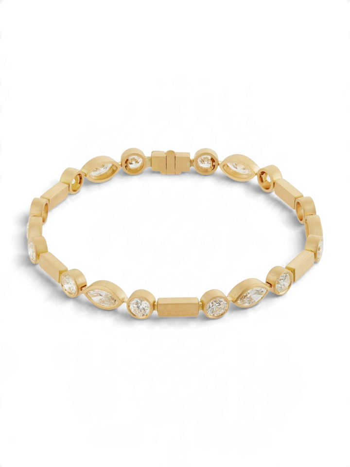 Diamond Navette Stream Bracelet Y - D - Cascade - Ileana Makri