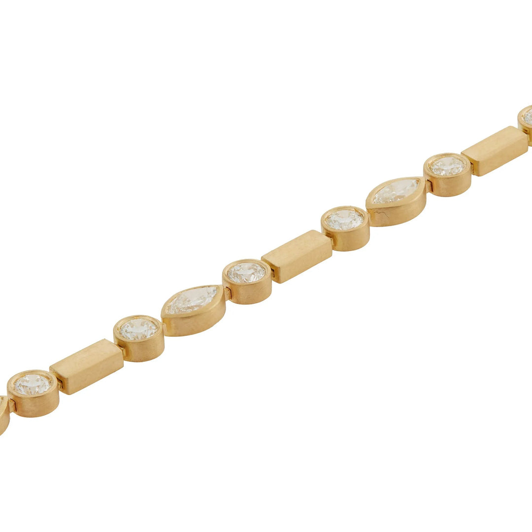 Diamond Navette Stream Bracelet Y - D - Cascade - Ileana Makri