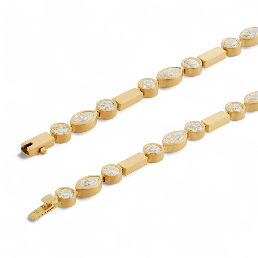 Diamond Navette Stream Bracelet Y - D - Cascade - Ileana Makri