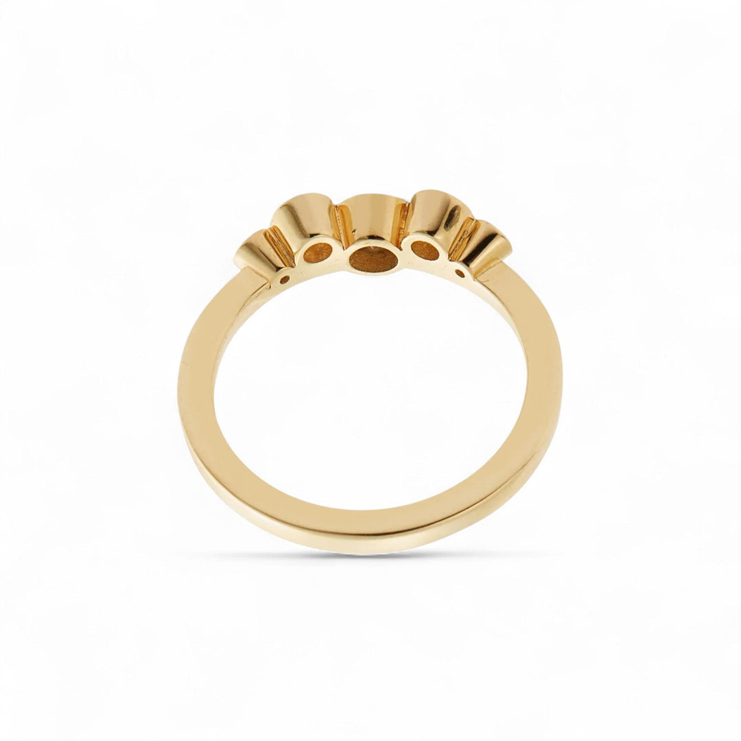 Diamond Ripple Charniere Ring - Lunar - Ileana Makri