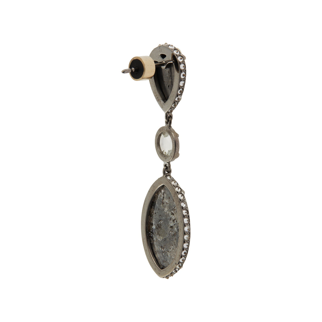 Diamond Slice Earrings - One of a Kind - Ileana Makri