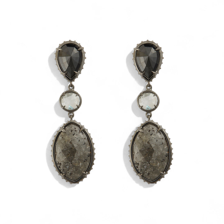Diamond Slice Earrings - One of a Kind - Ileana Makri