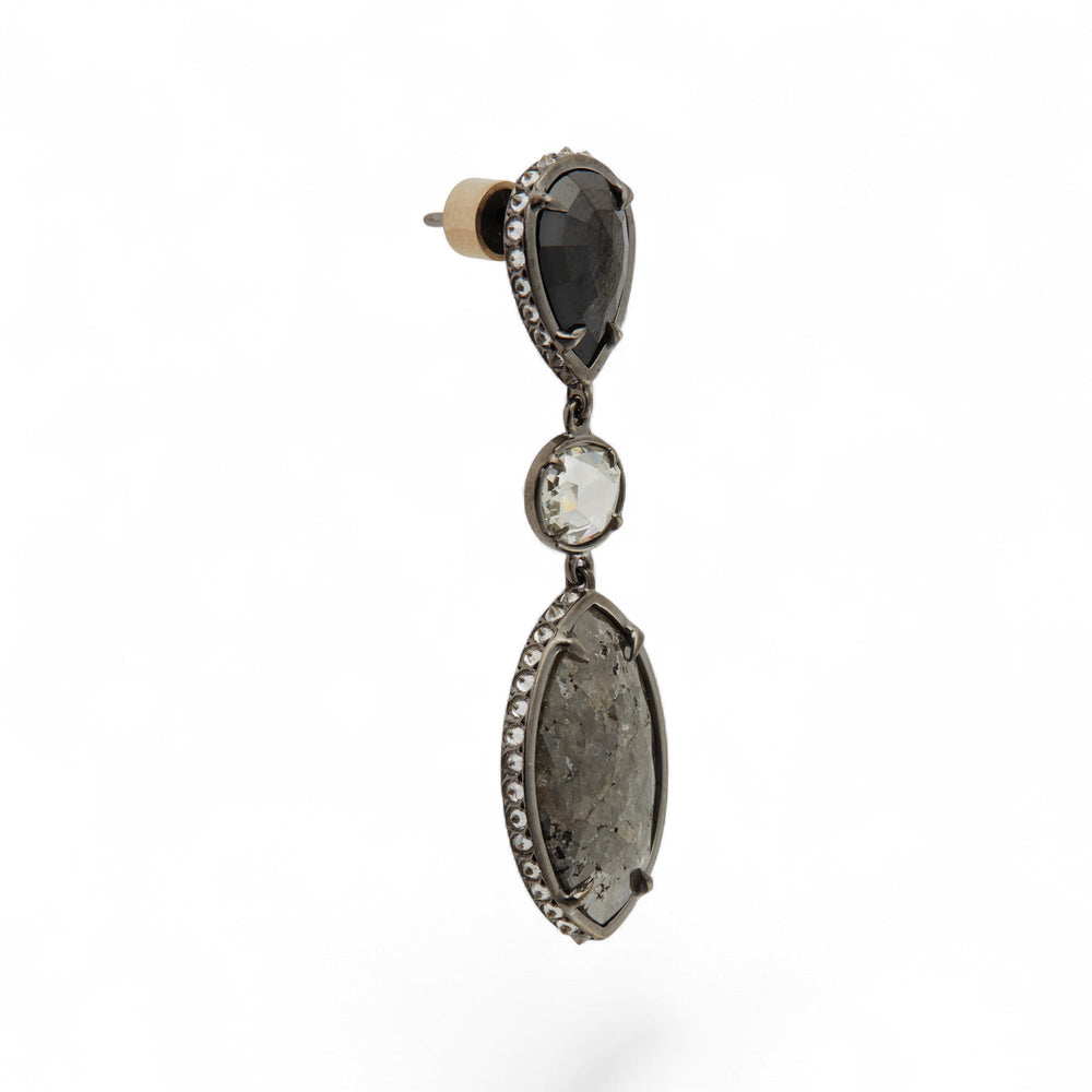 Diamond Slice Earrings - One of a Kind - Ileana Makri
