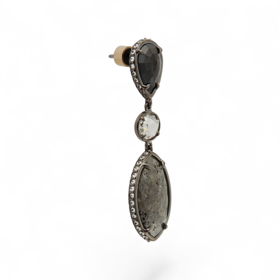 Diamond Slice Earrings - One of a Kind - Ileana Makri