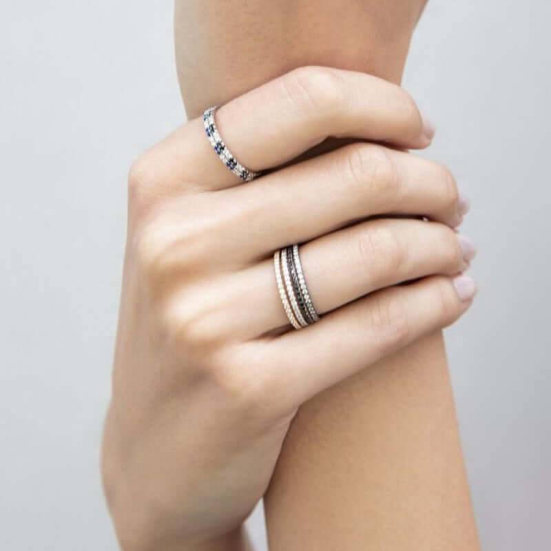 Diamond Thread Band W - D - Classic - Ileana Makri