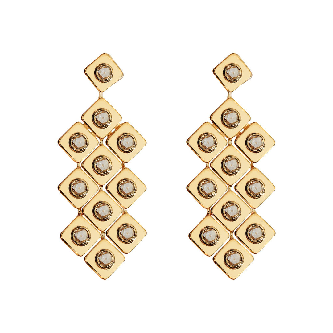 Diamond Tile Curtain Earrings - Tile - Ileana Makri