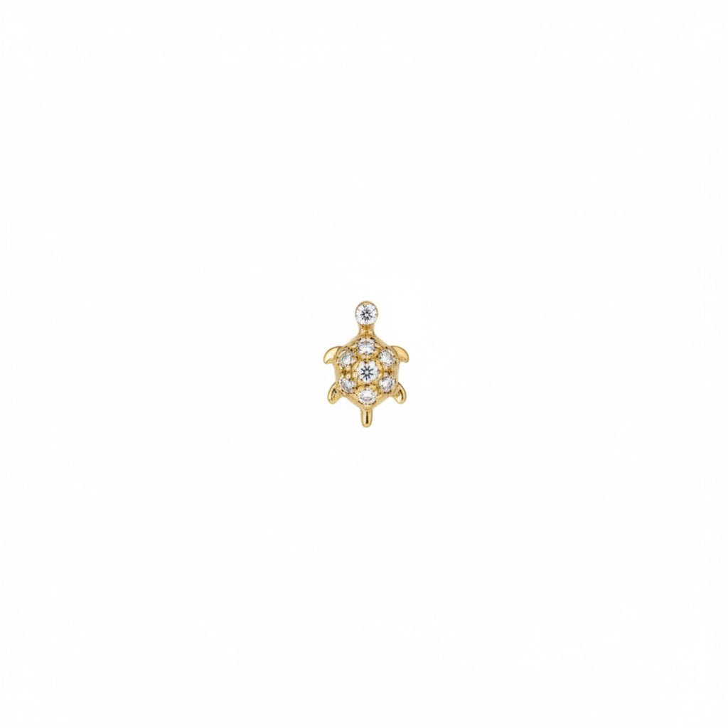 Diamond Turtle Stud - And Paris - Ileana Makri