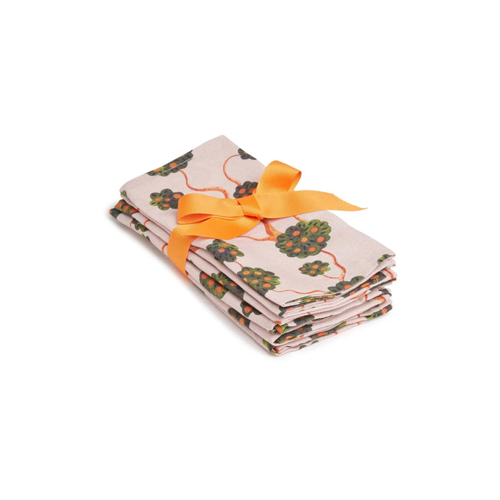 Dinner Napkins Orange Grove in Linen (Set of 6) - La Double J - Ileana Makri store