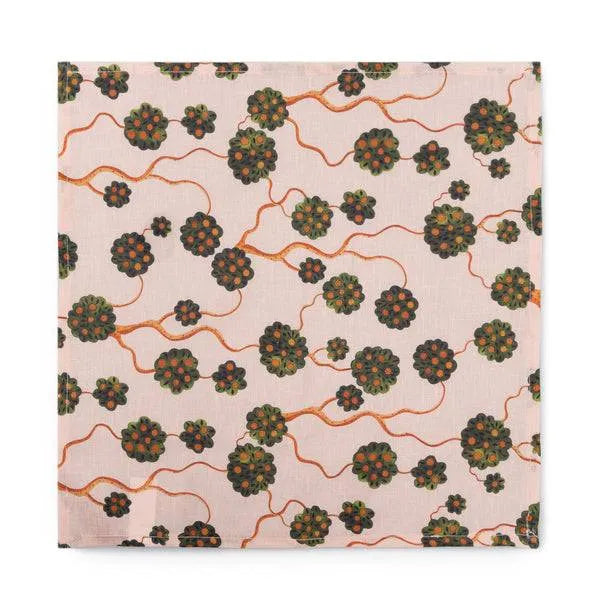 Dinner Napkins Orange Grove in Linen (Set of 6) - La Double J - Ileana Makri store