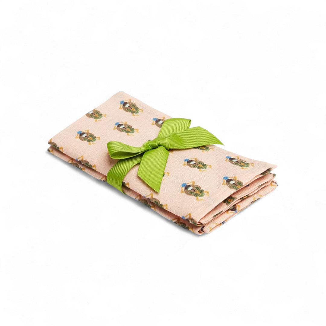 Dinner Napkins Pink Scarab (Set of 6) - La Double J Home - Ileana Makri