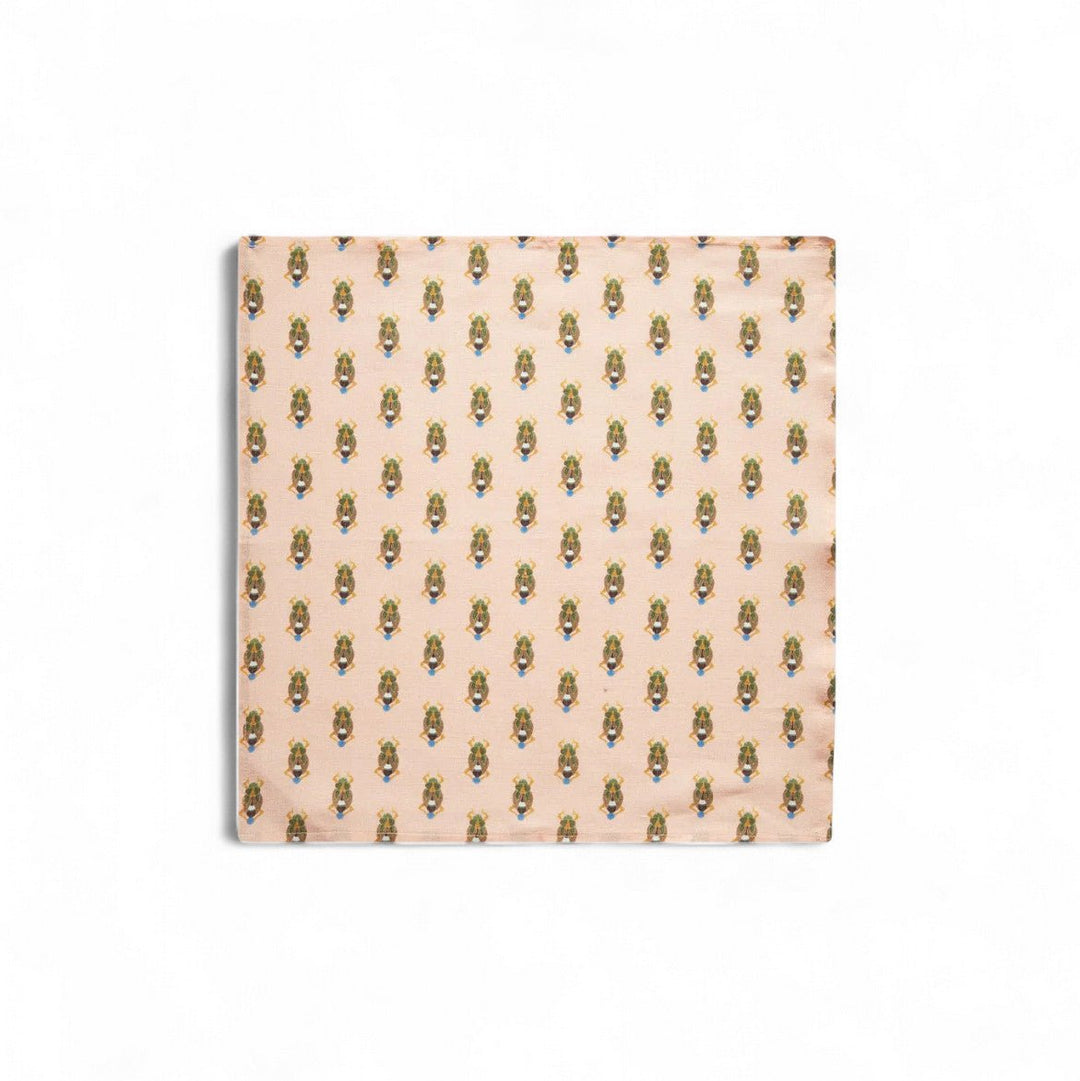 Dinner Napkins Pink Scarab (Set of 6) - La Double J Home - Ileana Makri