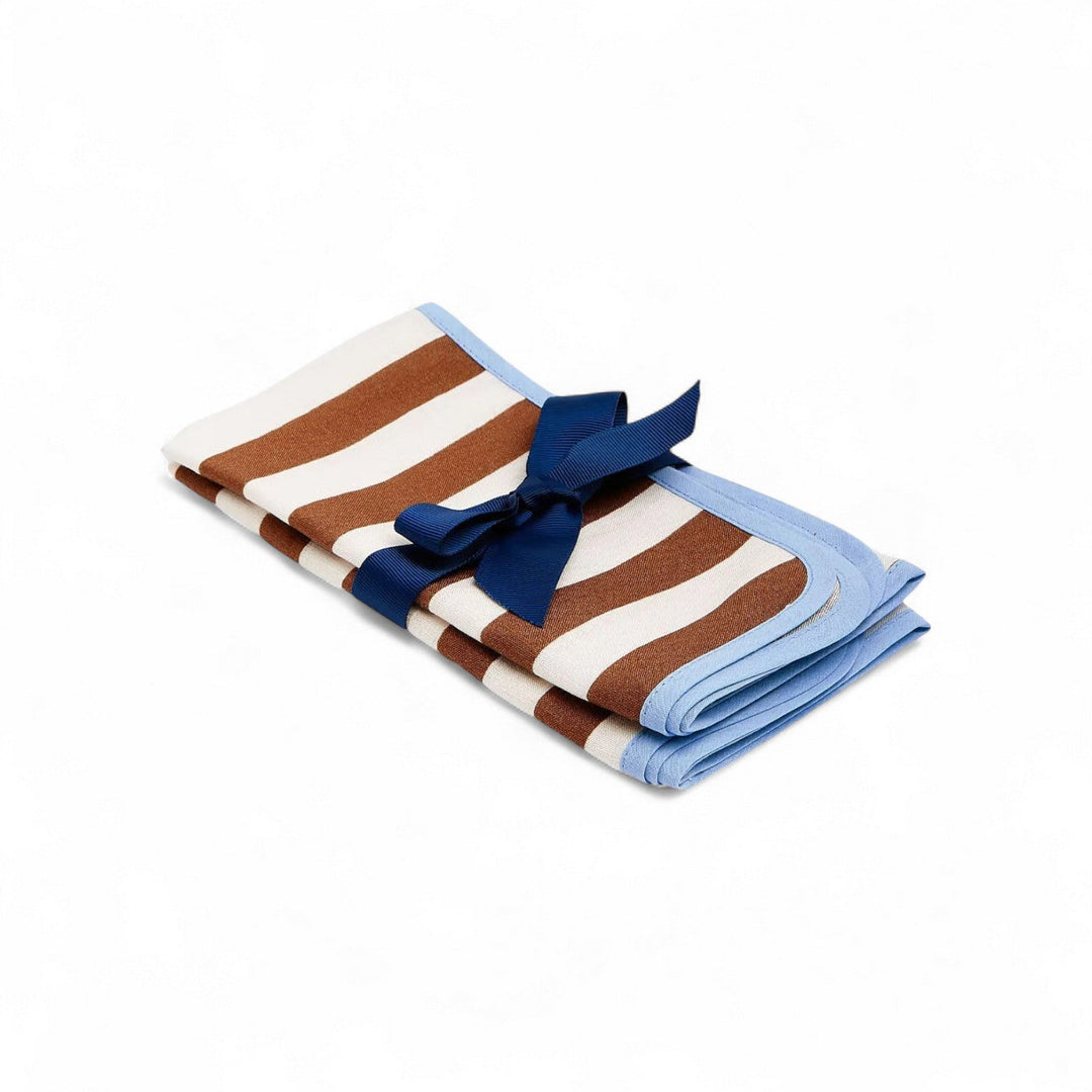 Dinner Napkins Riviera Cioccolato (Set of 6) - La Double J Home - Ileana Makri