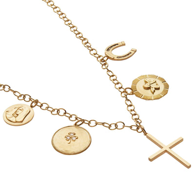 Divine Protection Charm Necklace - Globetrotter - Ileana Makri store