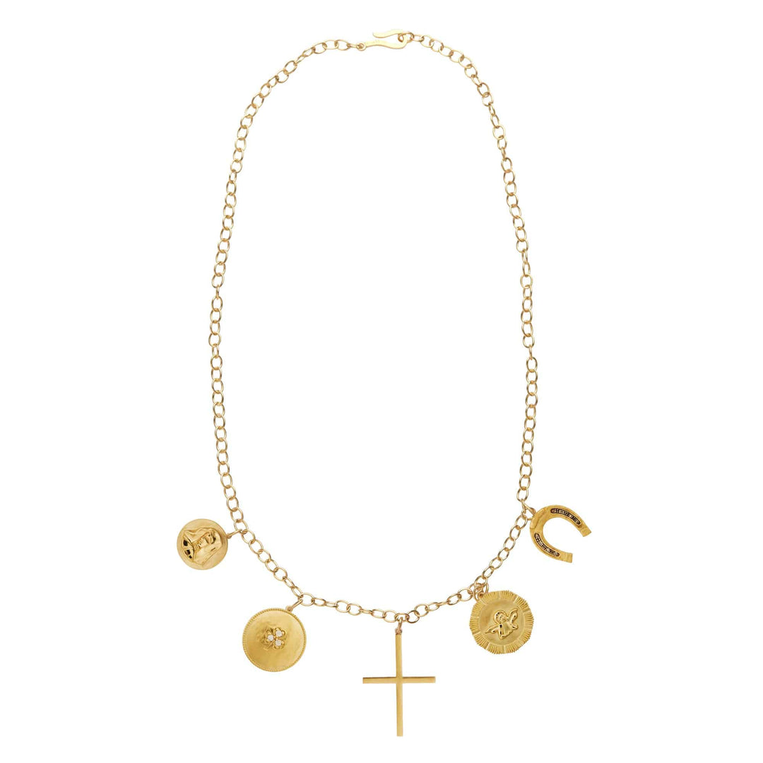 Divine Protection Charm Necklace - SYMBOLS - Ileana Makri