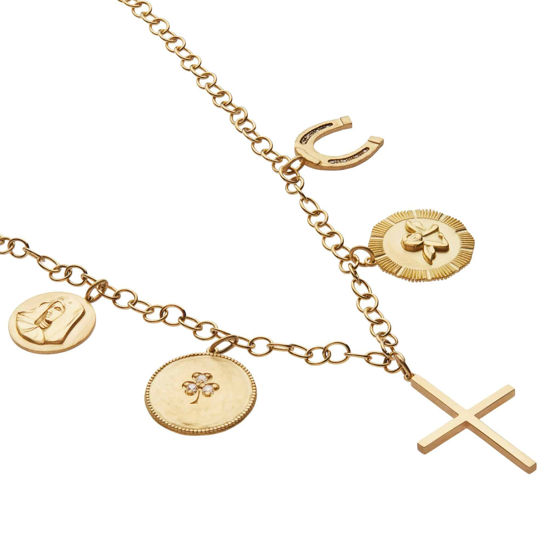 Divine Protection Charm Necklace - SYMBOLS - Ileana Makri
