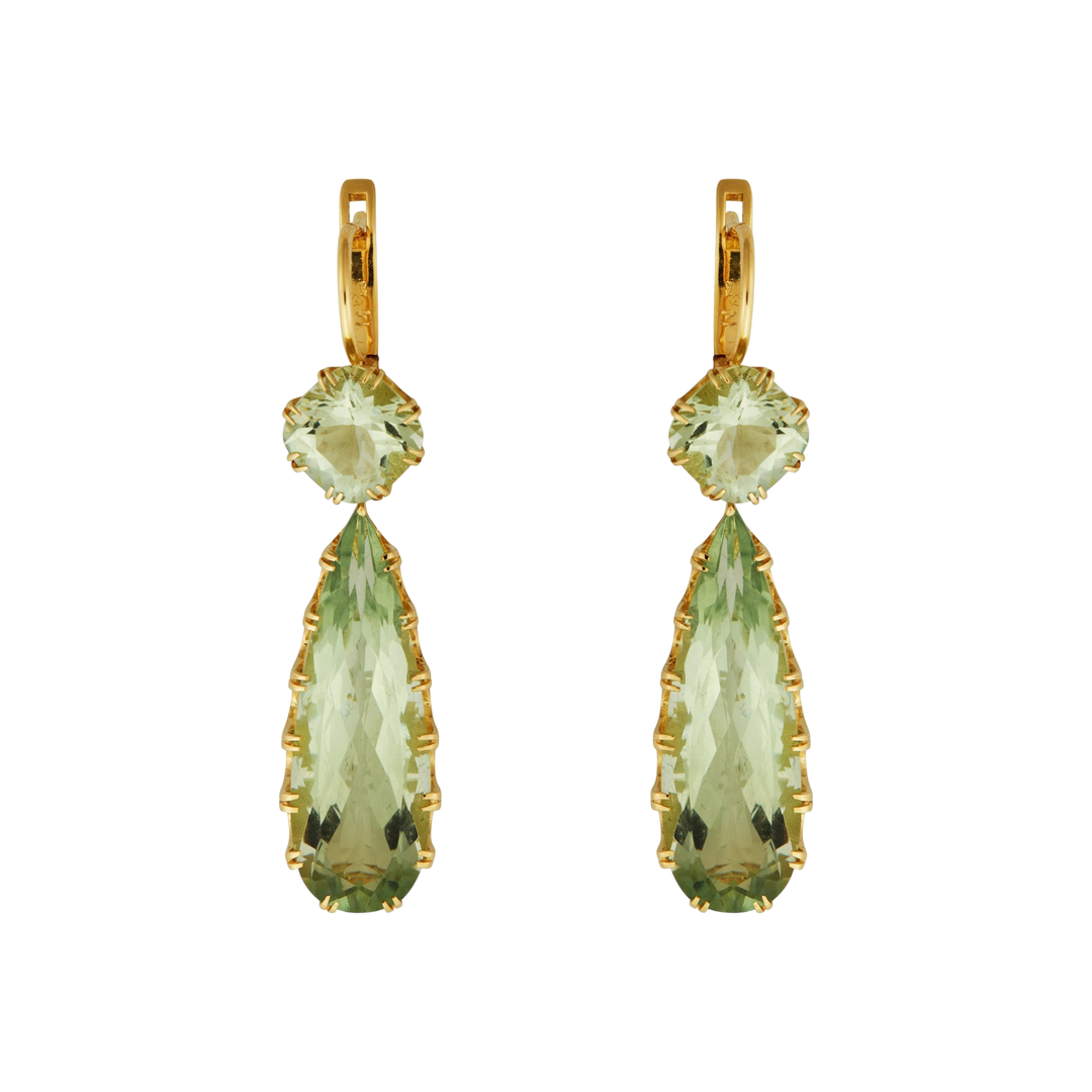 Double Crown Drops Green Amethyst - Crown - Ileana Makri