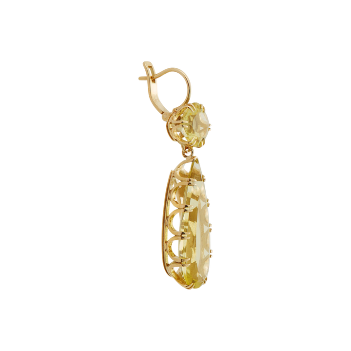Double Crown Drops Lemon Topaz - Crown - Ileana Makri