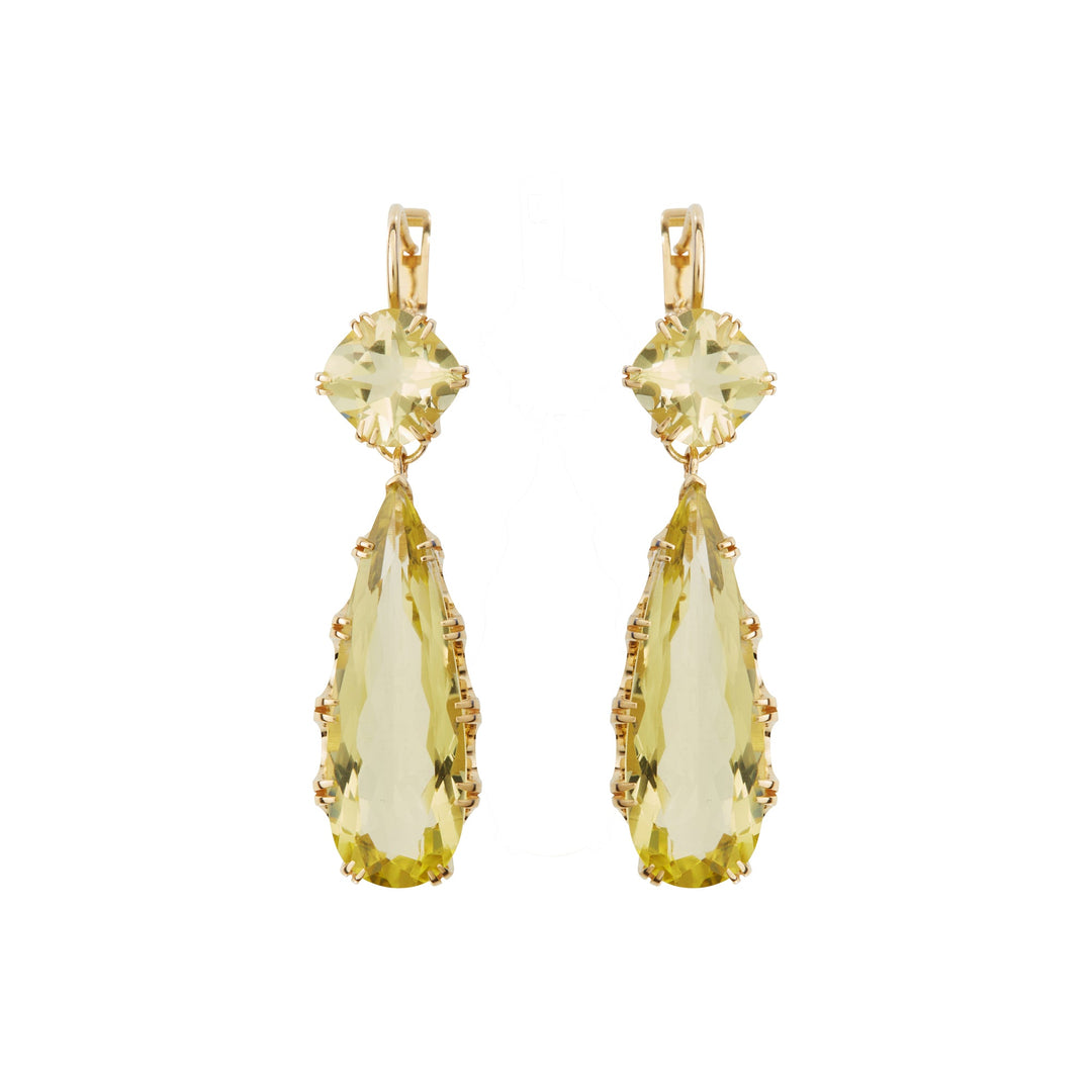 Double Crown Drops Lemon Topaz - Crown - Ileana Makri