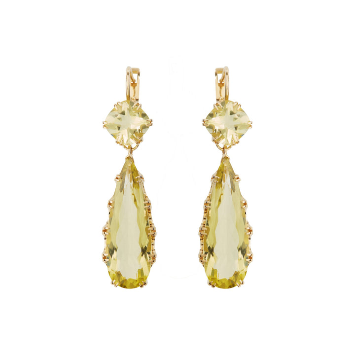 Double Crown Drops Lemon Topaz - Crown - Ileana Makri