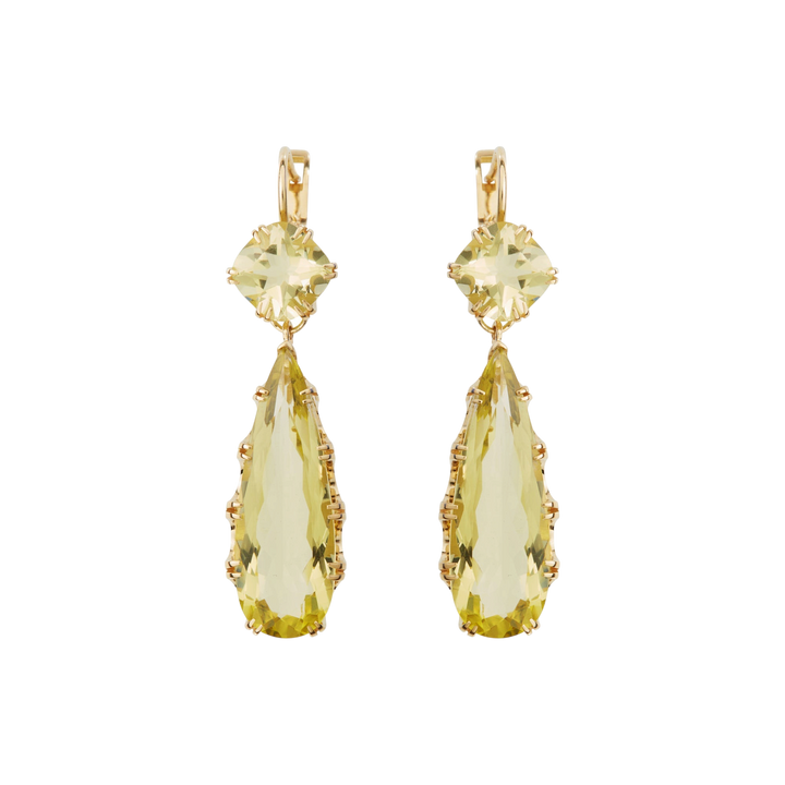 Double Crown Drops Lemon Topaz - Crown - Ileana Makri