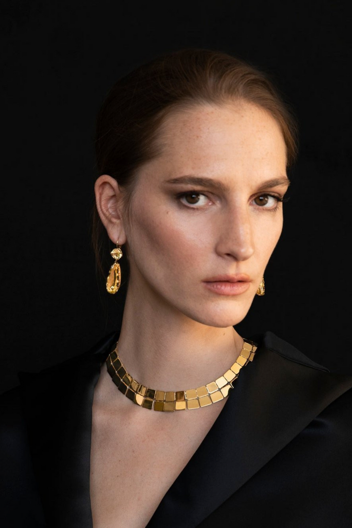 Double Crown Drops Lemon Topaz - Crown - Ileana Makri