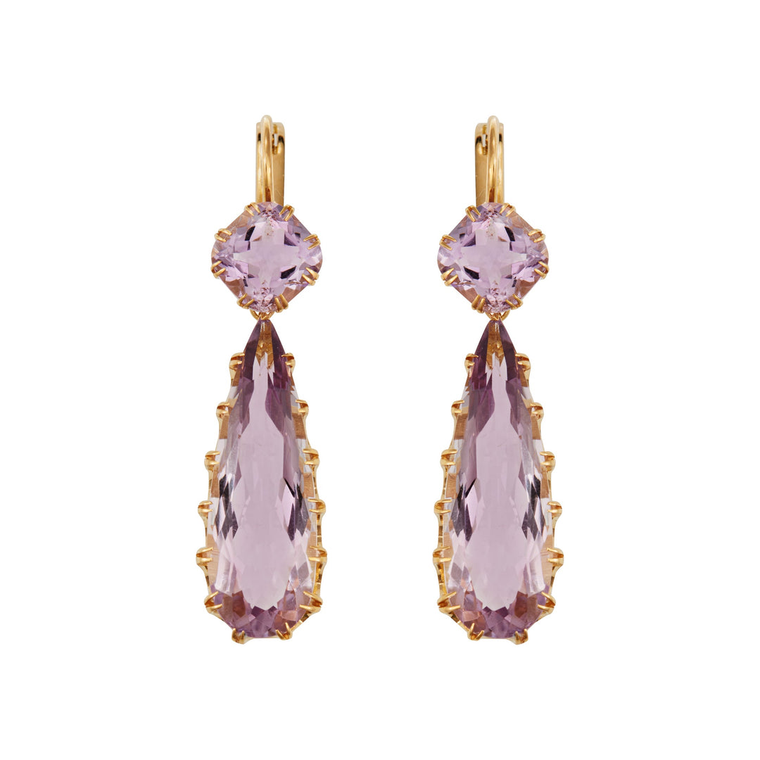 Double Crown Drops Pink Amethyst - Crown - Ileana Makri