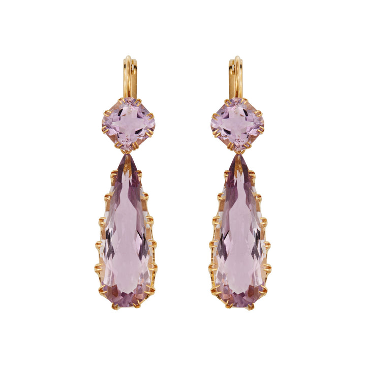 Double Crown Drops Pink Amethyst - Crown - Ileana Makri