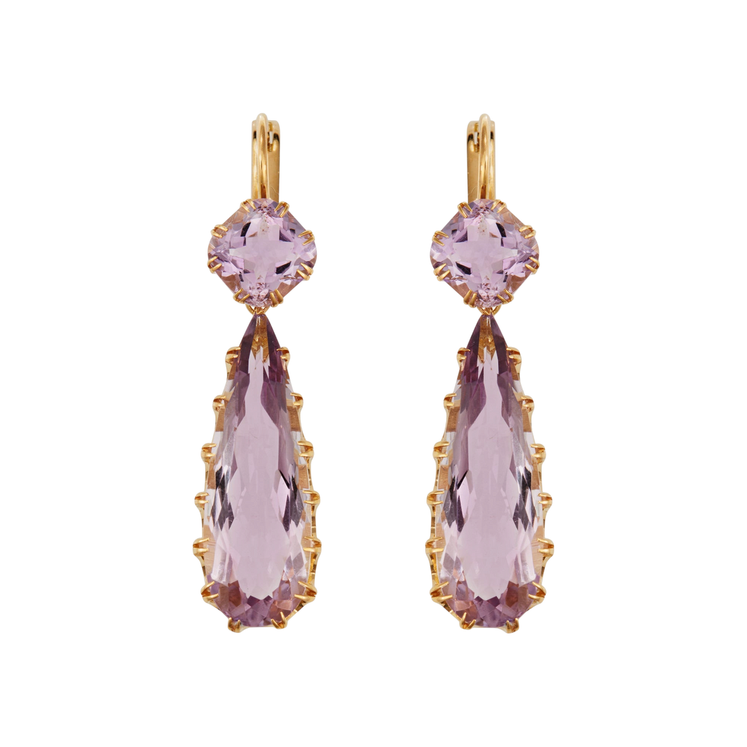 Double Crown Drops Pink Amethyst - Crown - Ileana Makri