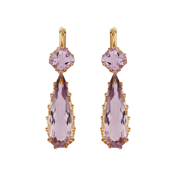 Double Crown Drops Pink Amethyst - Crown - Ileana Makri