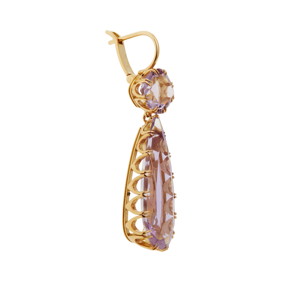 Double Crown Drops Pink Amethyst - Crown - Ileana Makri
