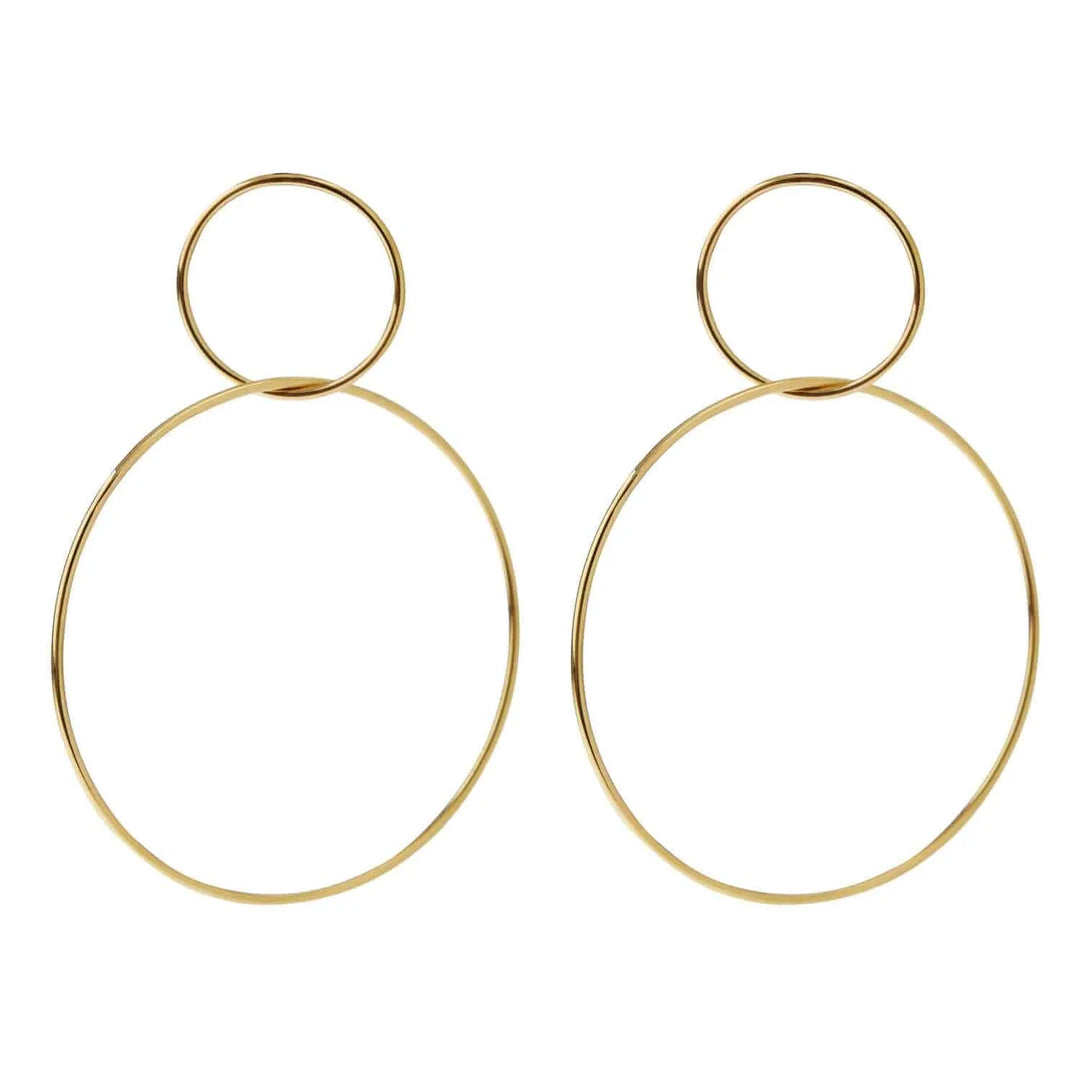 Double Slim Hoops Y-M - Queen - Ileana Makri store