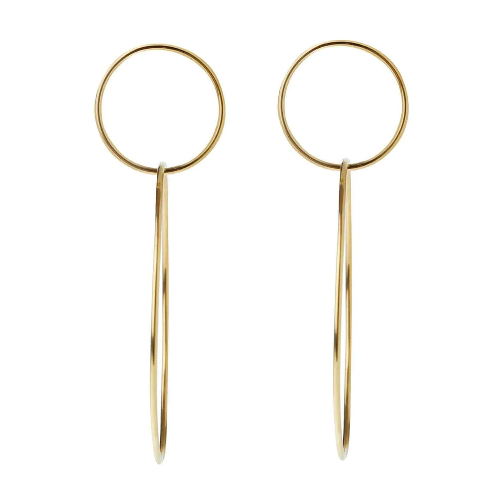 Double Slim Hoops Y-M - Queen - Ileana Makri store