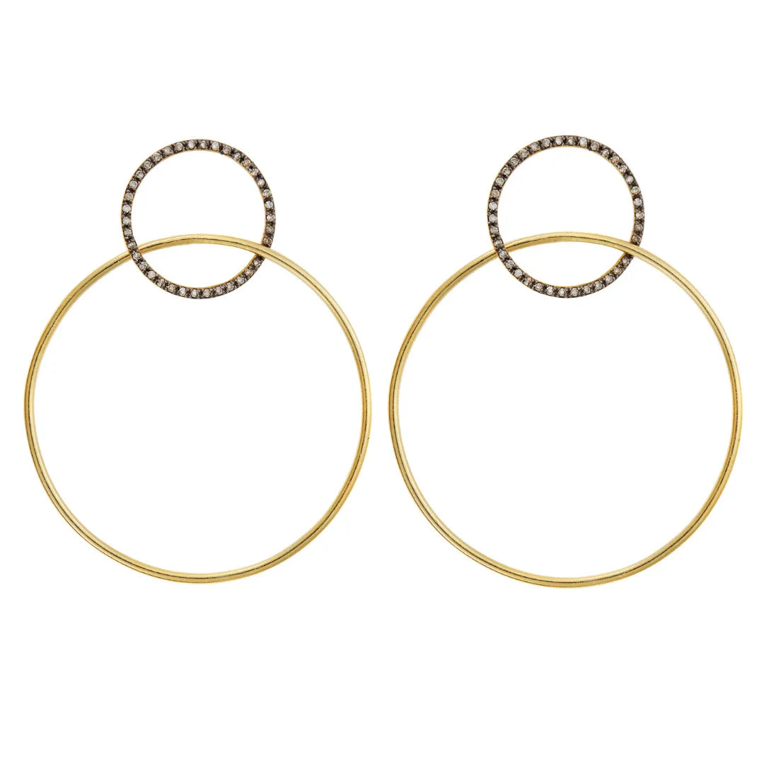 Double Slim Hoops Y-OXS-CHD-M - Queen - Ileana Makri store