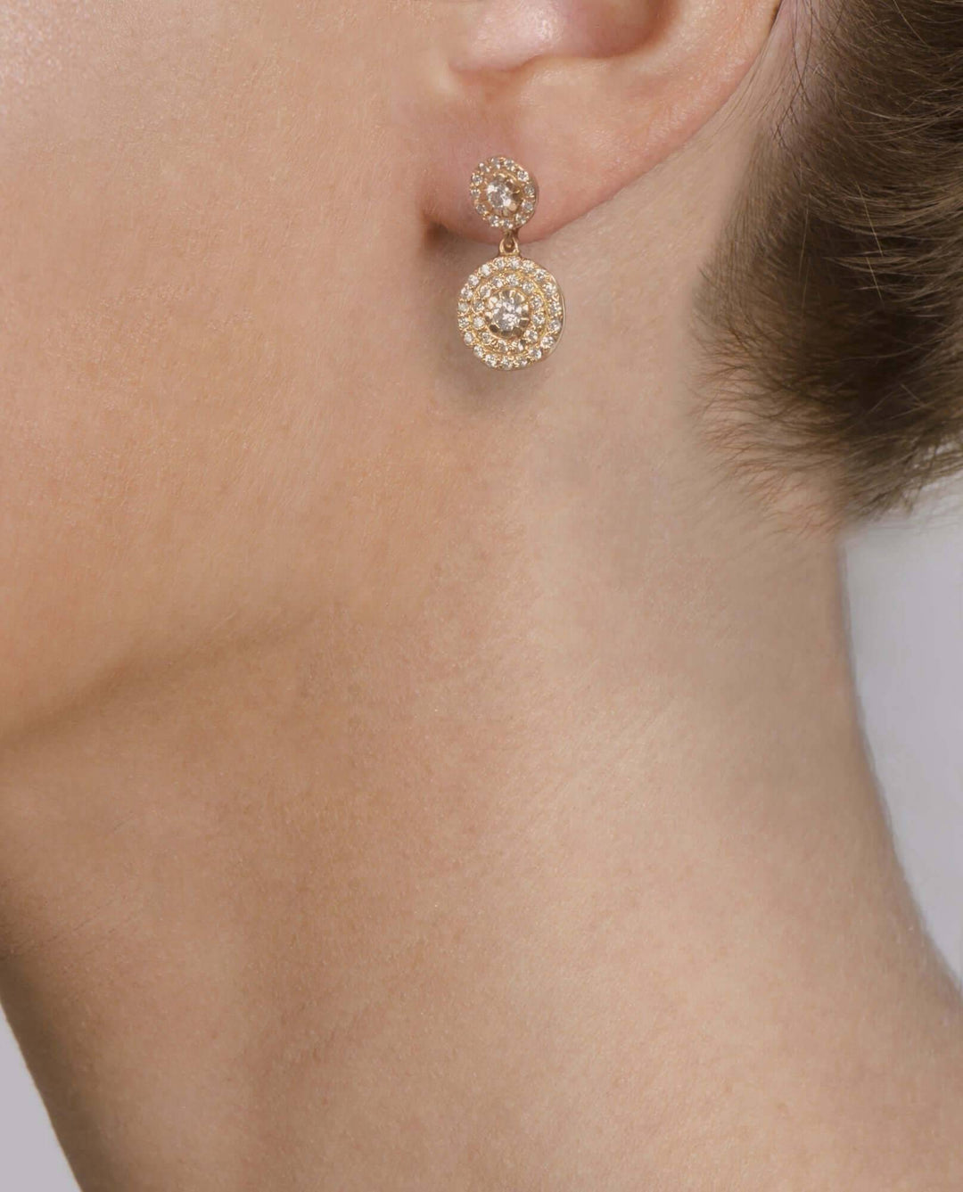 Double Solitaire Earrings W - D - Classic - Ileana Makri