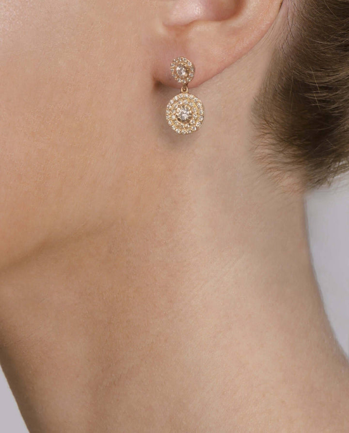 Double Solitaire Earrings W - D - Classic - Ileana Makri