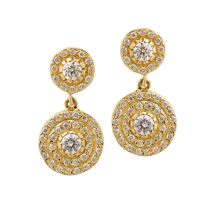 Double Solitaire Earrings Y - D - Classic - Ileana Makri