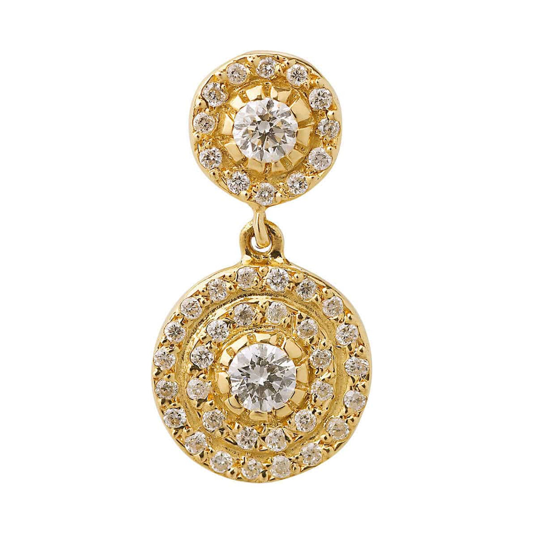 Double Solitaire Earrings Y - D - Classic - Ileana Makri