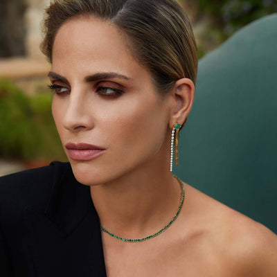 Double Stream Earrings Y-D-Em - Cascade - Ileana Makri store