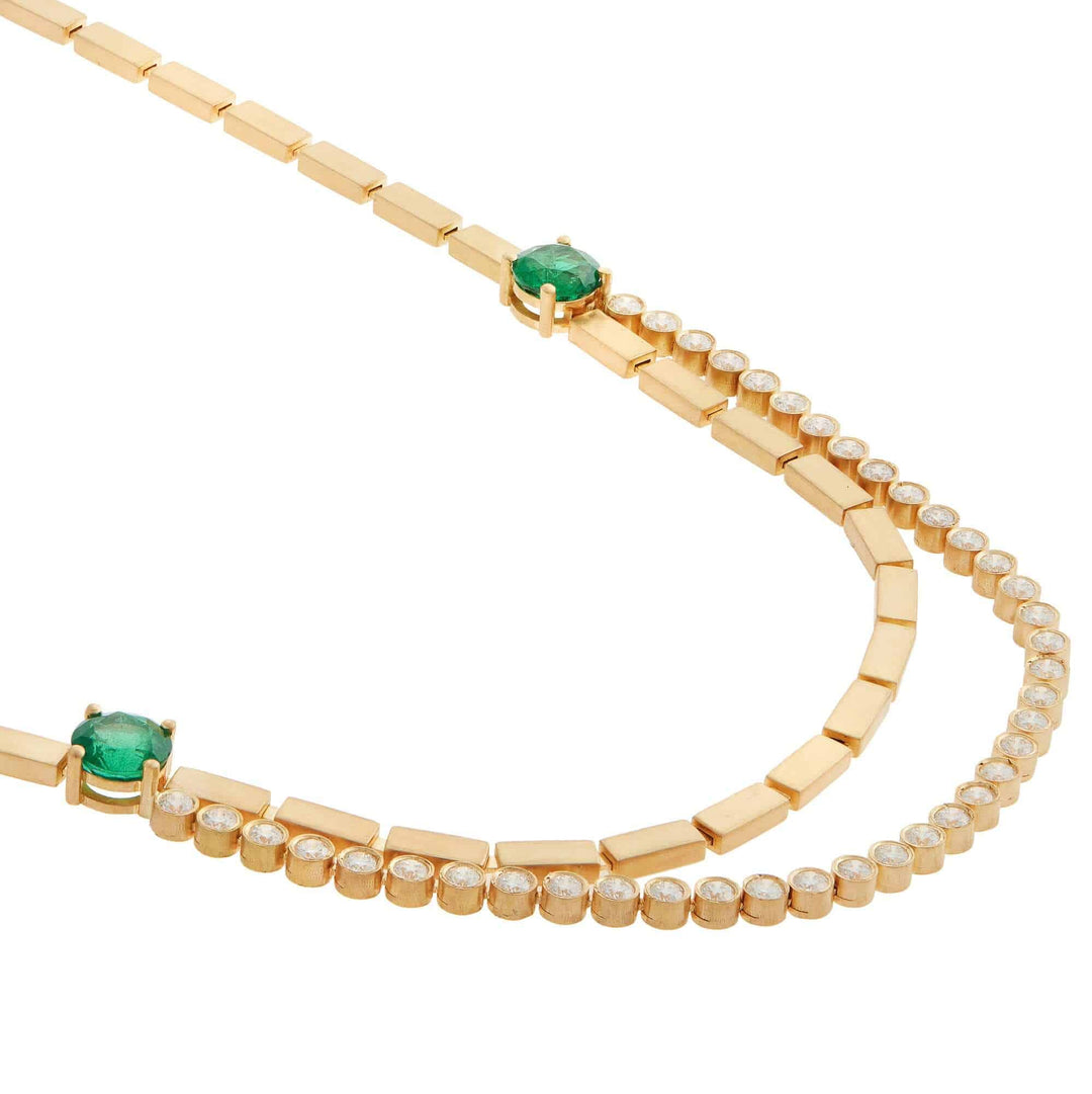 Double Stream Necklace Y - D - Em - Cascade - Ileana Makri