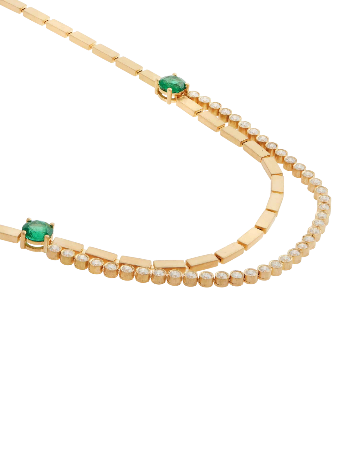 Double Stream Necklace Y - D - Em - Cascade - Ileana Makri