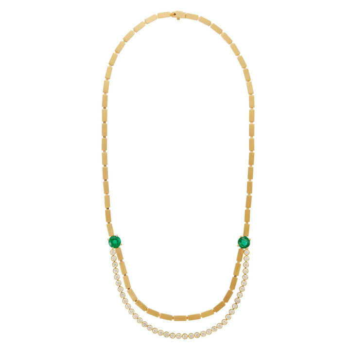 Double Stream Necklace Y - D - Em - Cascade - Ileana Makri