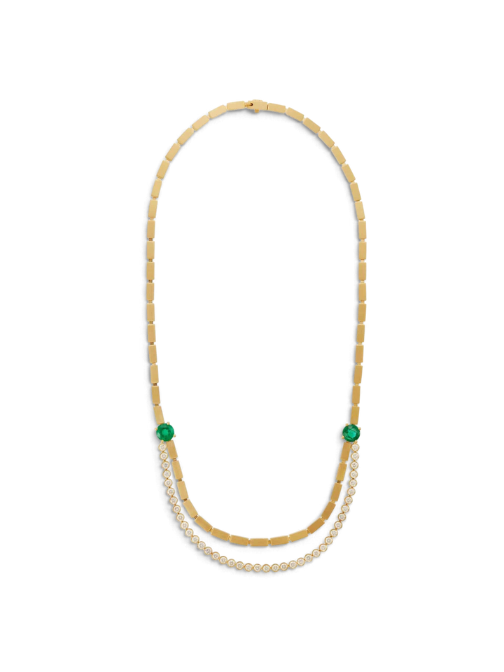 Double Stream Necklace Y - D - Em - Cascade - Ileana Makri