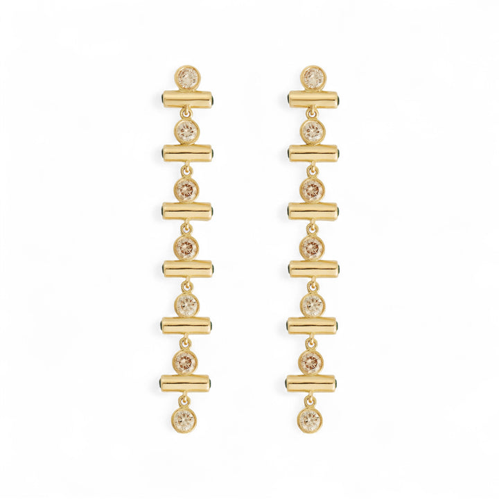 Emerald Edge Long Earrings