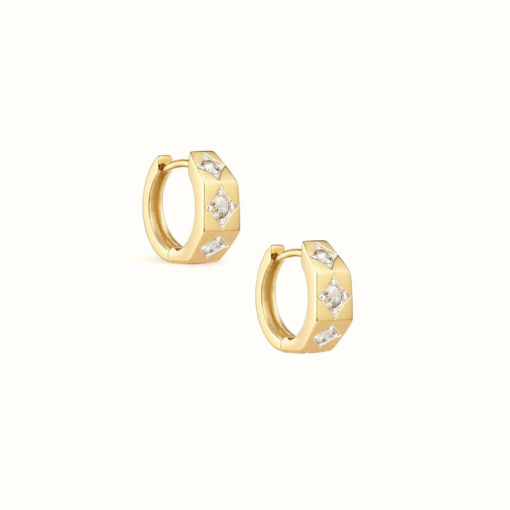 Ecrou Polished Earring Diamonds (Small) - Marie Lichtenberg - Ileana Makri