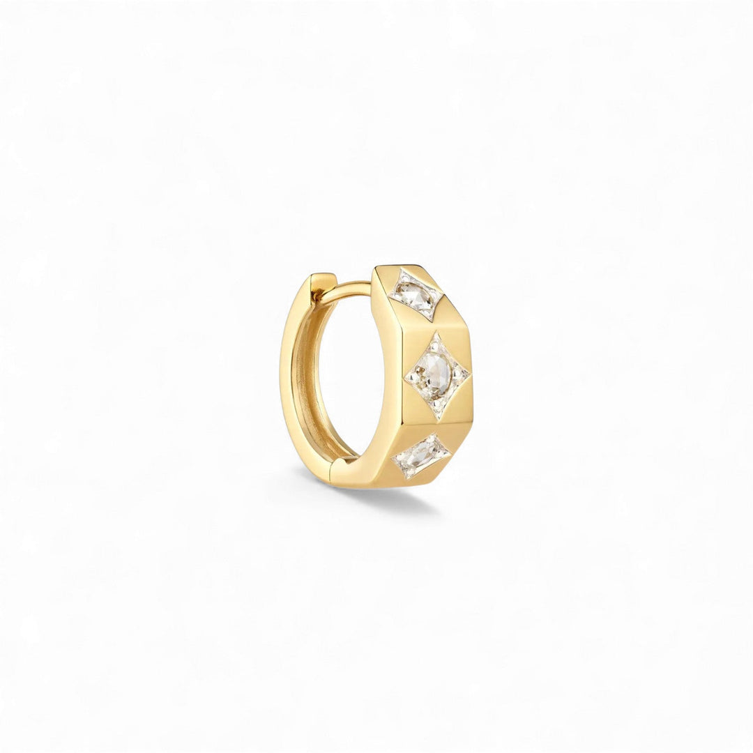 Ecrou Polished Earring Diamonds (Small) - Marie Lichtenberg - Ileana Makri
