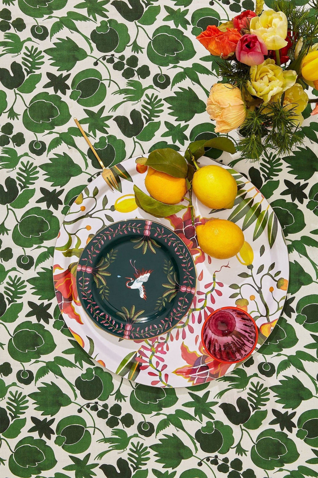 Eden Round Printed Tray - La Double J Home - Ileana Makri
