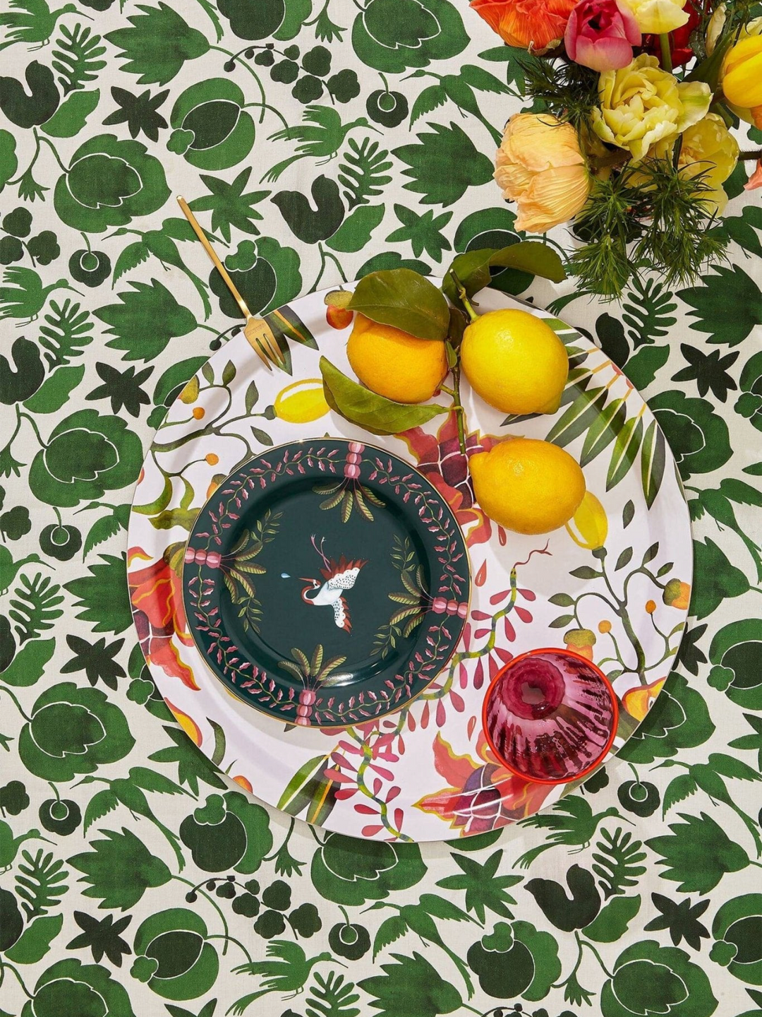 Eden Round Printed Tray - La Double J Home - Ileana Makri