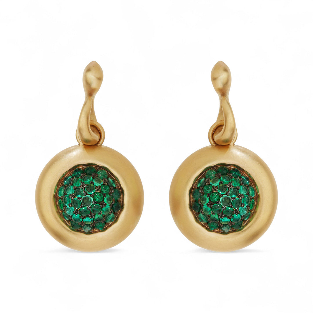Emerald Caviar Earrings Large - Fête - Ileana Makri