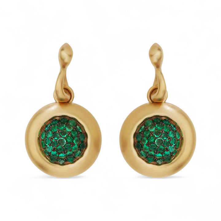 Emerald Caviar Earrings Large - Fête - Ileana Makri